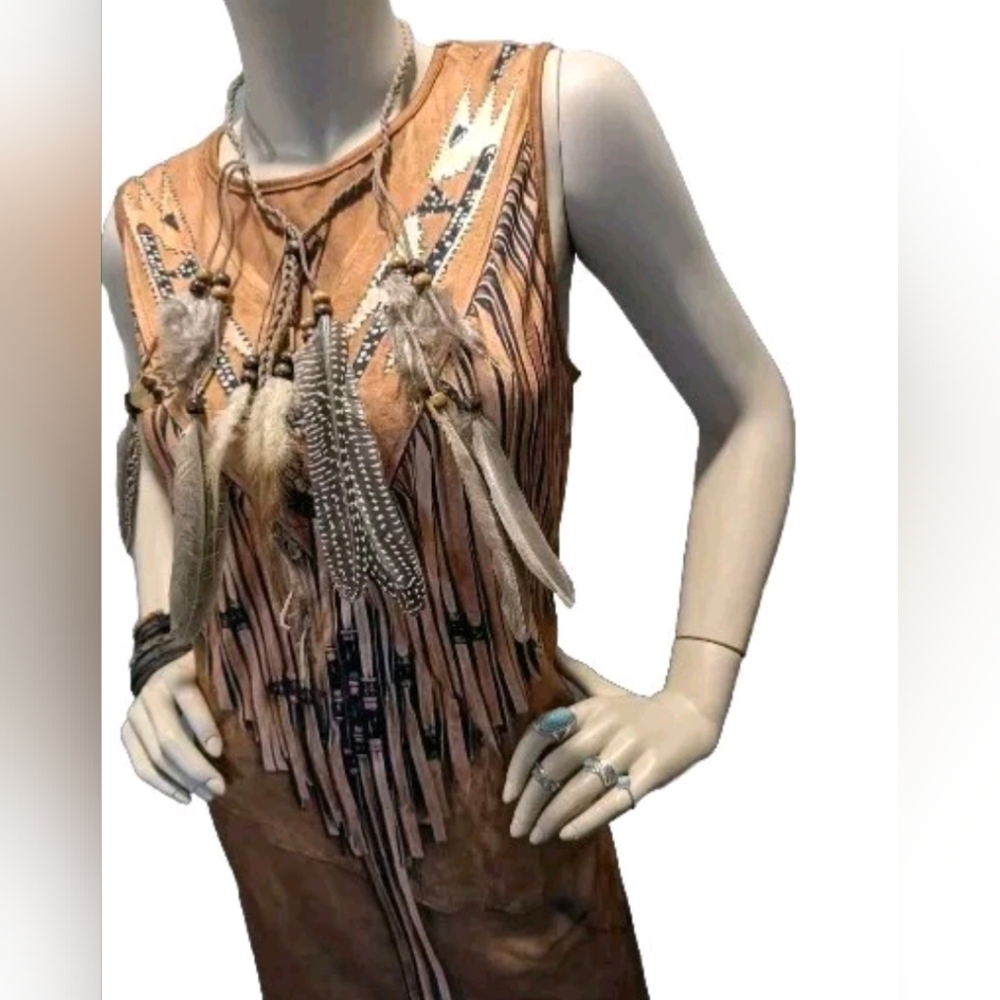 12 Pc Indian Costume Halloween Costumes 70s Style Hippie Festival Outfit - Picture 12 of 13